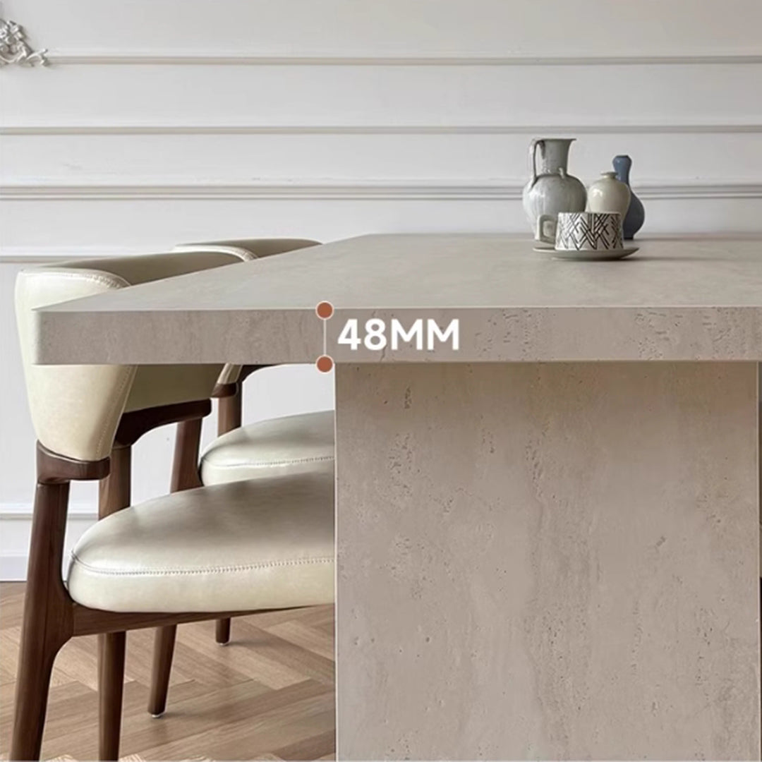 MAS-3306 Masdio Travertine Dining Table and chairs
