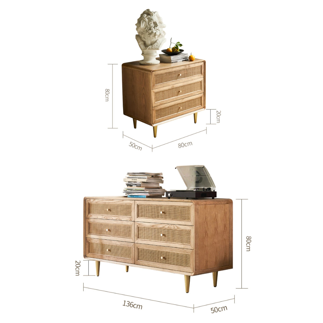 MAS-3308 Masdio Solid Ash Wood Drawers