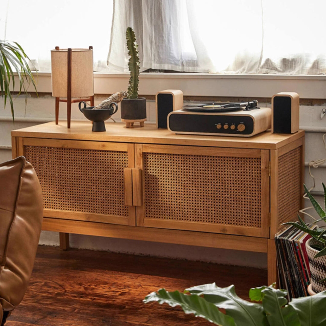 MAS-3309 Masdio Solid Wood Rattan TV Console