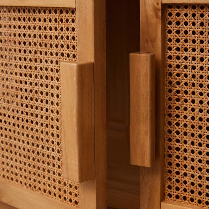 MAS-3309 Masdio Solid Wood Rattan TV Console