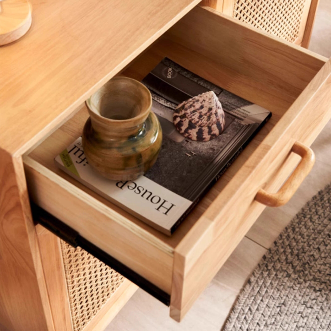 MAS-3310 Masdio Solid Wood Rattan Sideboard