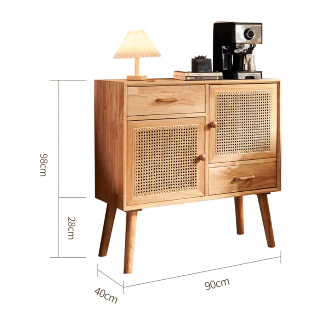 MAS-3310 Masdio Solid Wood Rattan Sideboard