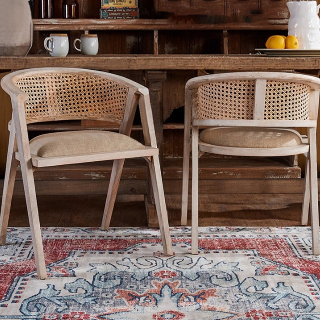 MAS-3313 Masdio Solid Ash Wood Rattan Dining Chair