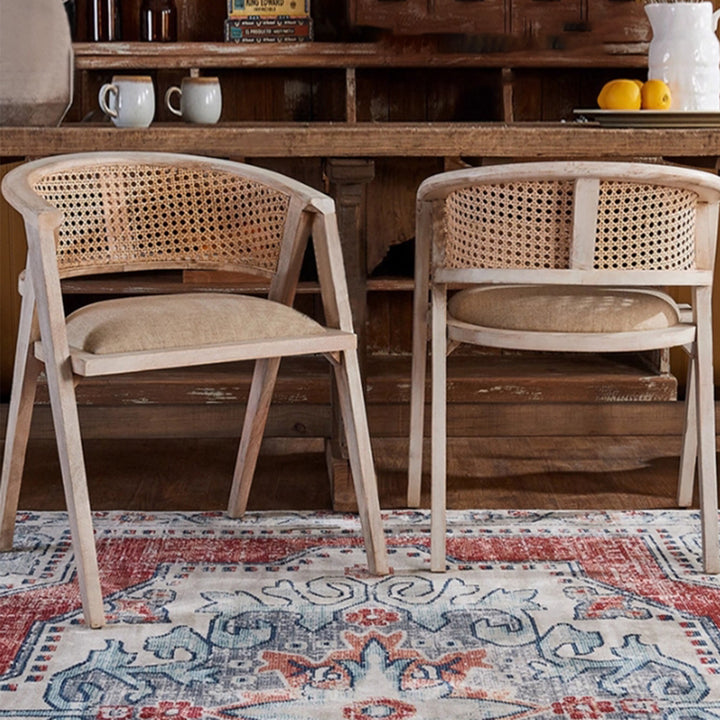 MAS-3313 Masdio Solid Ash Wood Rattan Dining Chair