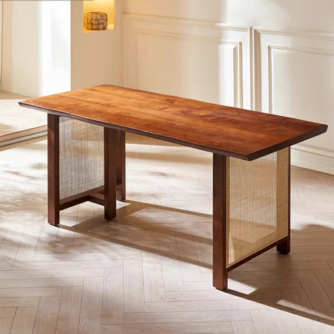 MAS-3316 Masdio Solid Wood Rattan Dining Table