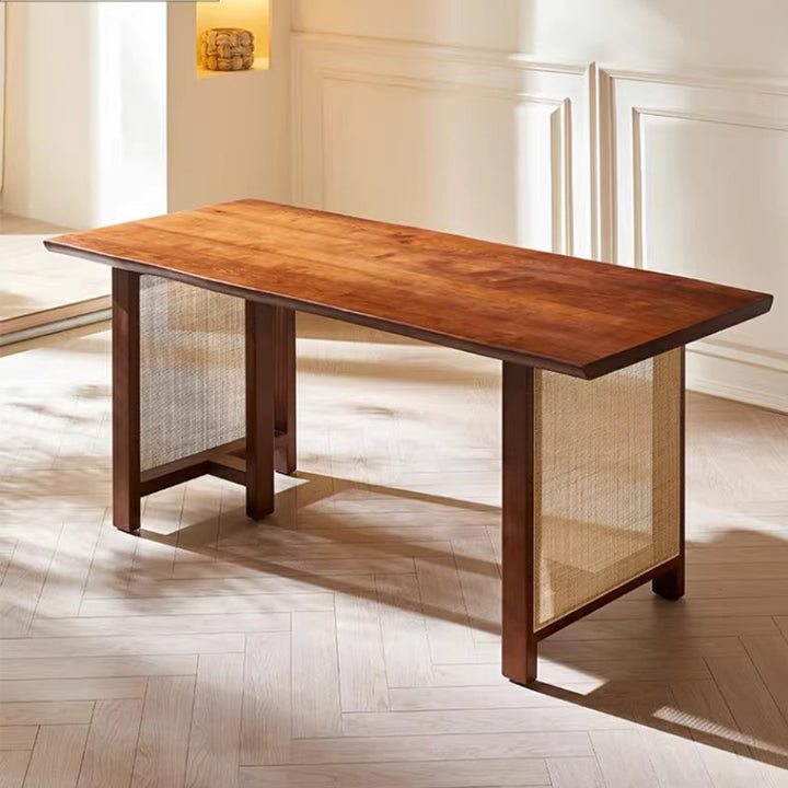 MAS-3316 Masdio Solid Wood Rattan Dining Table