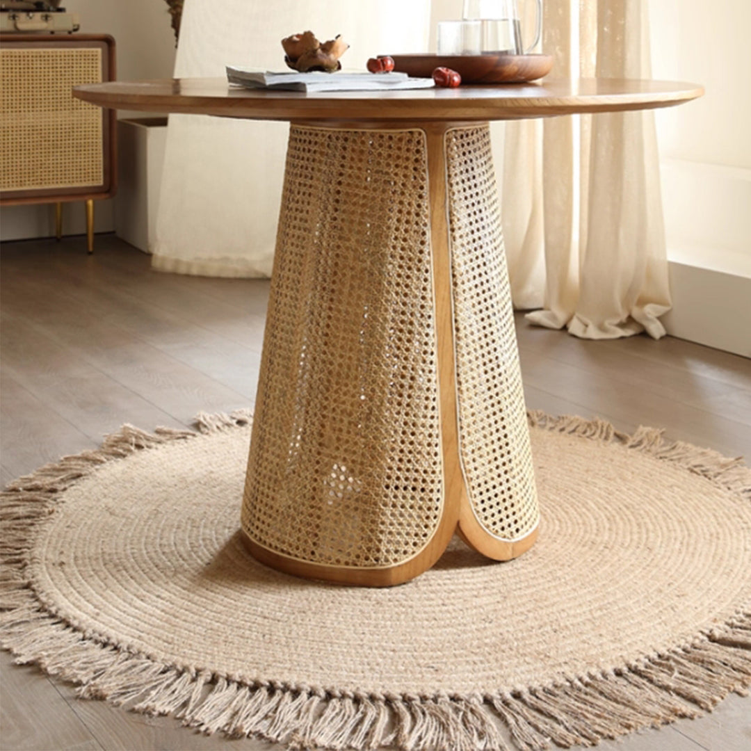MAS-3322 Masdio Solid Ash Wood Round Dining Table