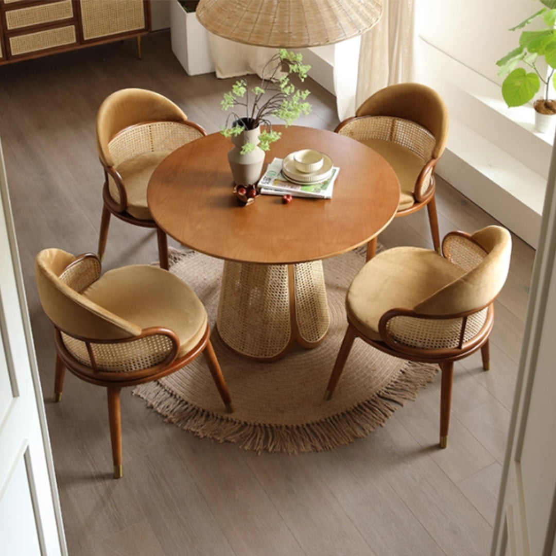 MAS-3322 Masdio Solid Ash Wood Round Dining Table