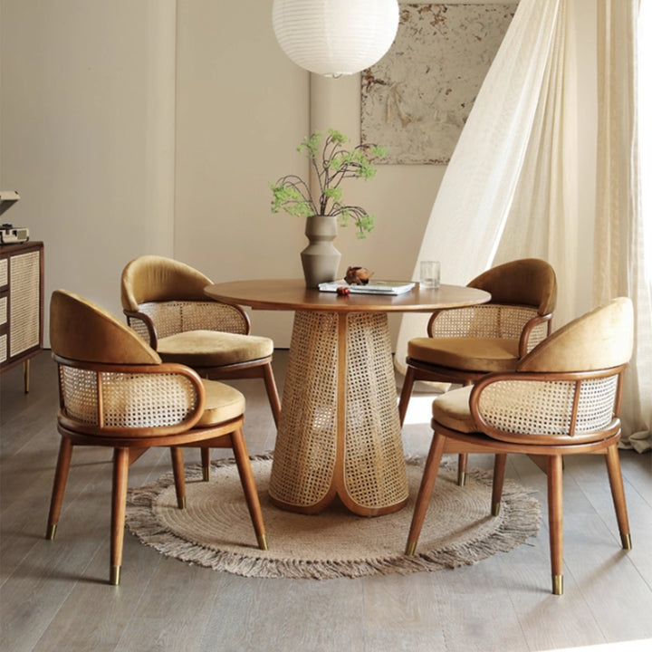 MAS-3322 Masdio Solid Ash Wood Round Dining Table