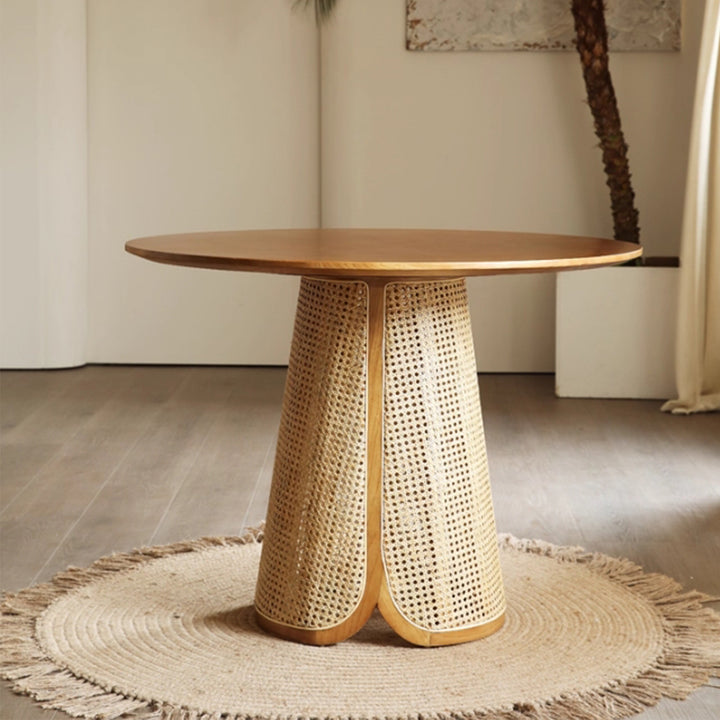 MAS-3322 Masdio Solid Ash Wood Round Dining Table