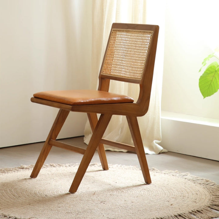 MAS-3323 Masdio Solid Wood Rattan Study Desk