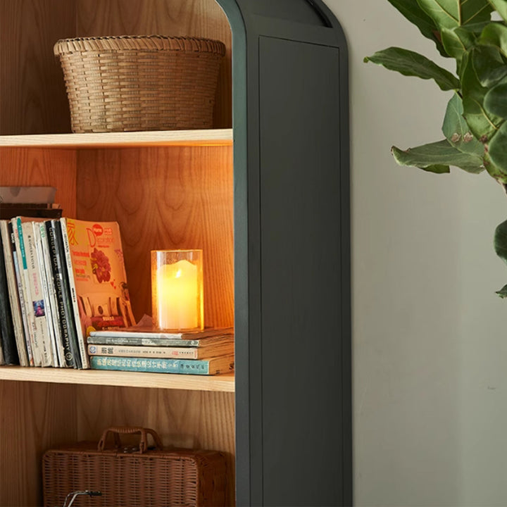 MAS-3324 Masdio Black Rattan Bookshelf