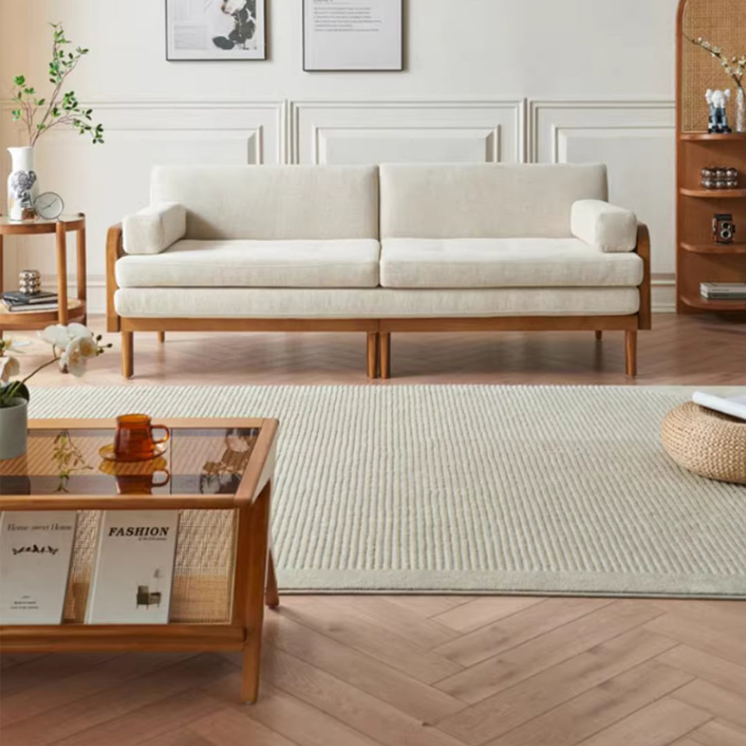 MAS-3325 Masdio Solid Ash Wood Rattan Sofa