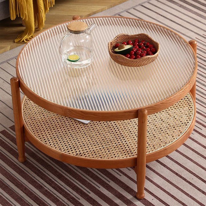 MAS-3327 Masdio Black Rattan Round Coffee Table