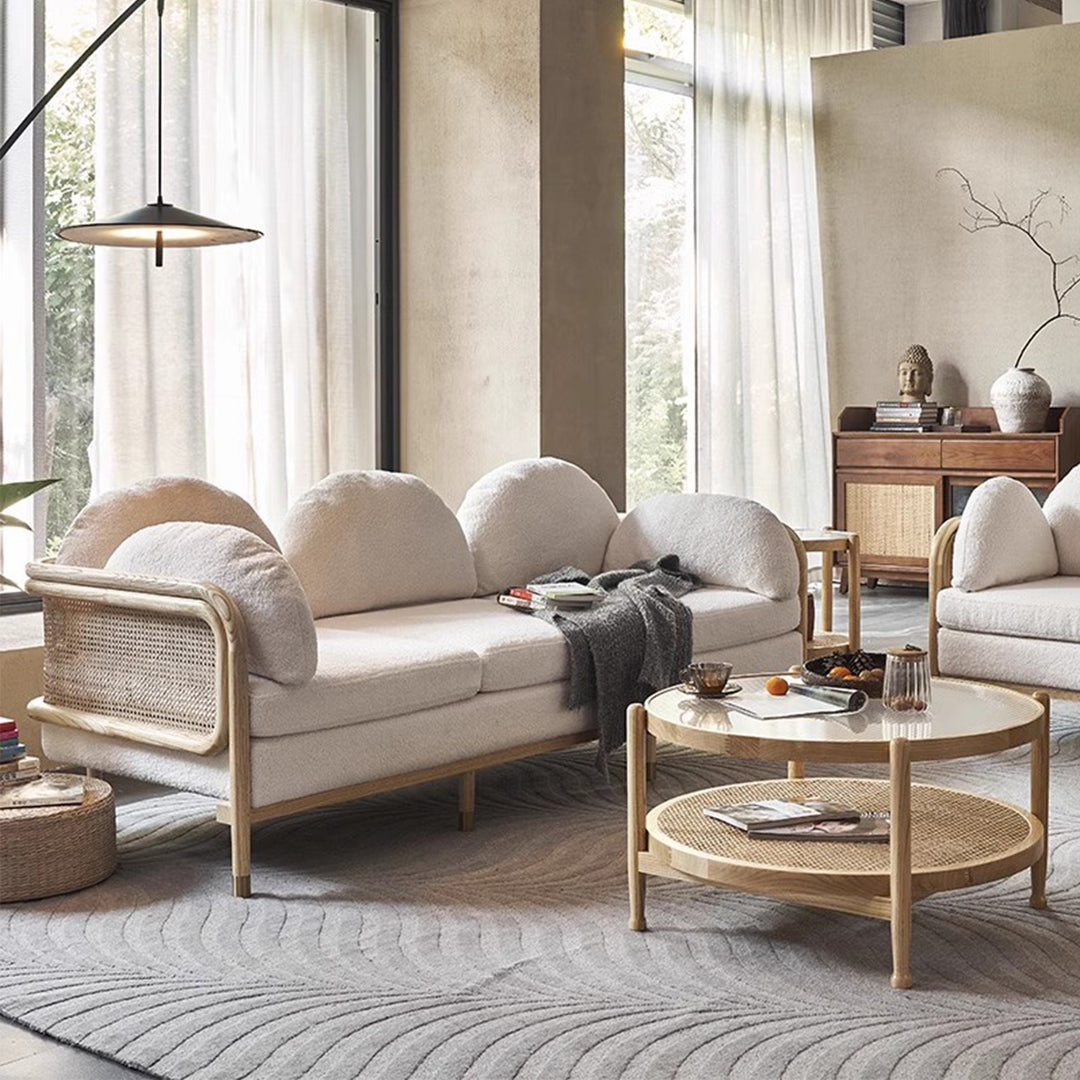 MAS-3328 Masdio Solid Wood Rattan Sofa