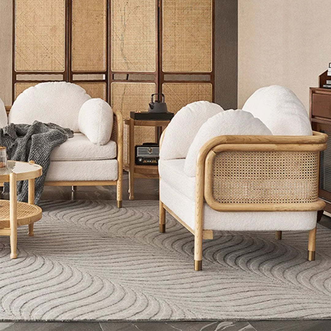 MAS-3328 Masdio Solid Wood Rattan Sofa