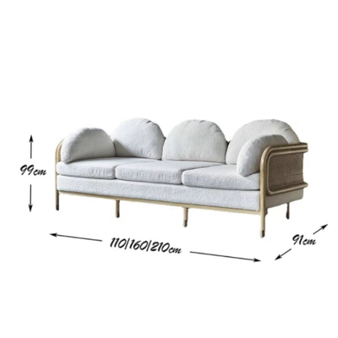 MAS-3328 Masdio Solid Wood Rattan Sofa