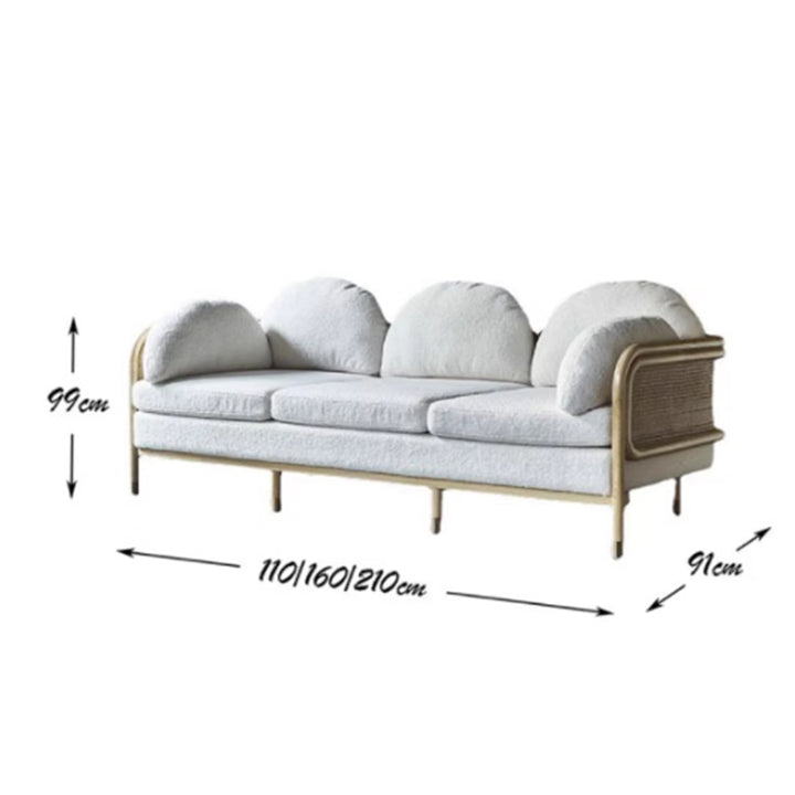 MAS-3328 Masdio Solid Wood Rattan Sofa