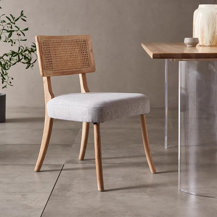 MAS-3334 Masdio Solid Ash Wood Rattan Dining Chair