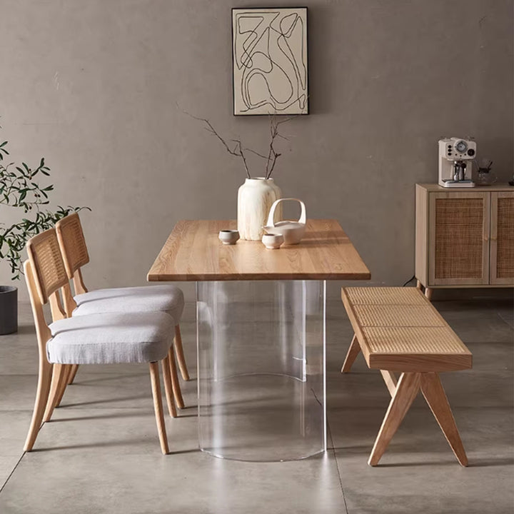 MAS-3334 Masdio Solid Ash Wood Rattan Dining Chair