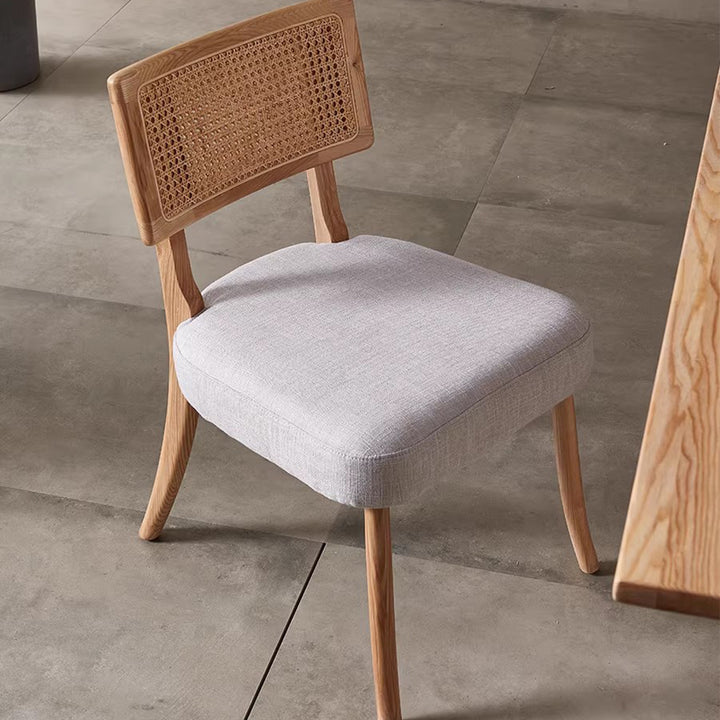 MAS-3334 Masdio Solid Ash Wood Rattan Dining Chair