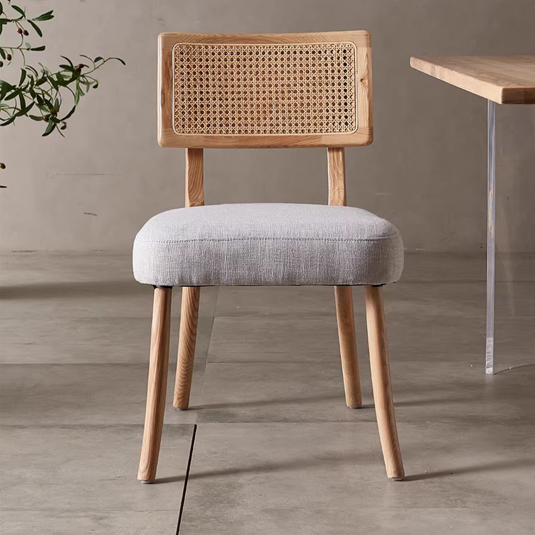 MAS-3334 Masdio Solid Ash Wood Rattan Dining Chair