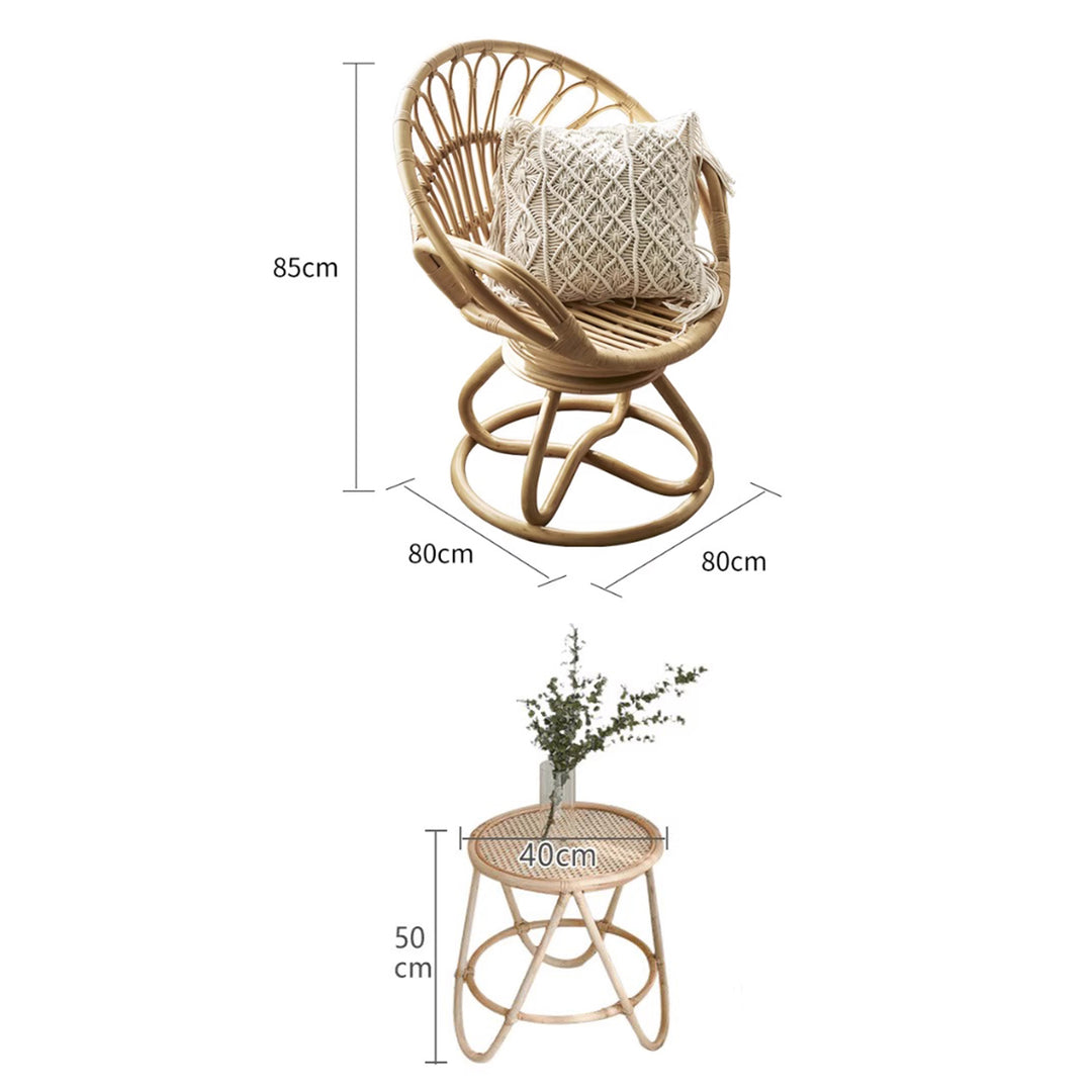 MAS-3338 Masdio Rattan Swivel Chair