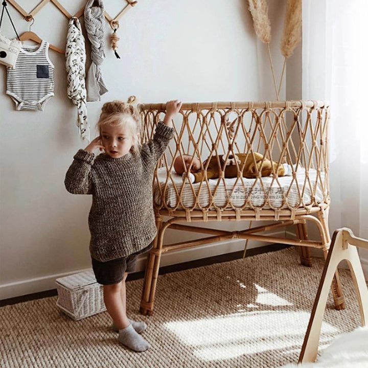 MAS-3340 Masdio Rattan Baby Cot