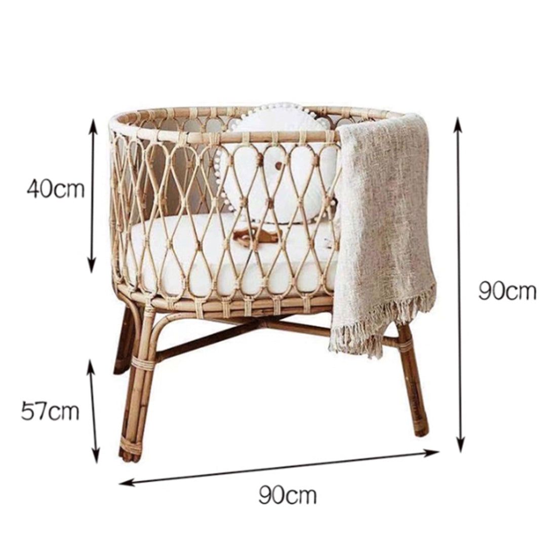 MAS-3340 Masdio Rattan Baby Cot