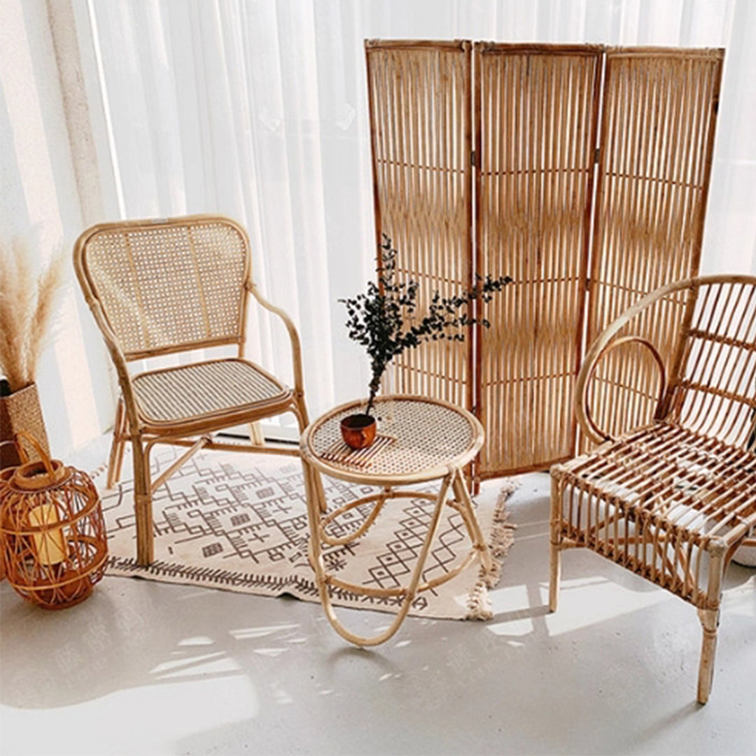 MAS-3341 Masdio Rattan Coffee Table & Lounge Chair