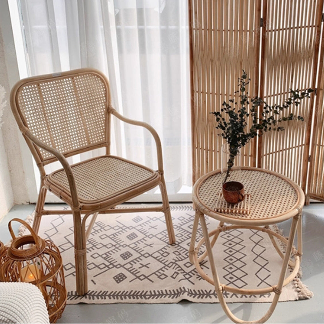 MAS-3341 Masdio Rattan Coffee Table & Lounge Chair