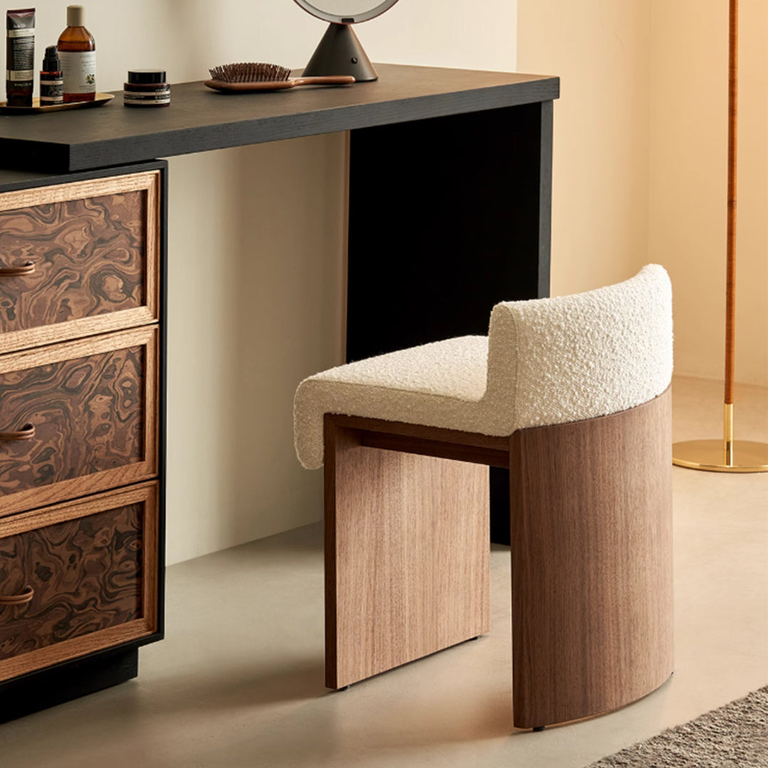 MAS-3343 Masdio Modern Boucle Vanity Stool