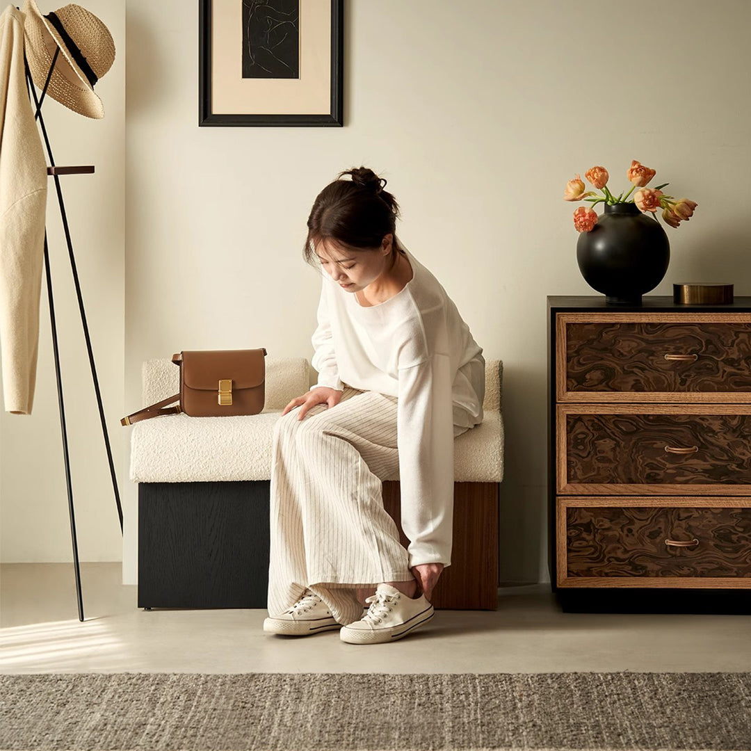 MAS-3343 Masdio Modern Boucle Vanity Stool