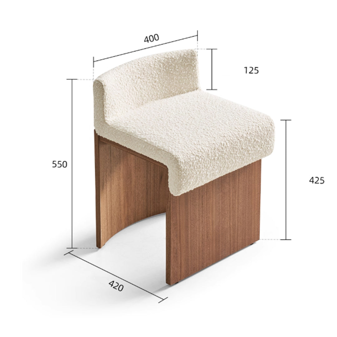 MAS-3343 Masdio Modern Boucle Vanity Stool