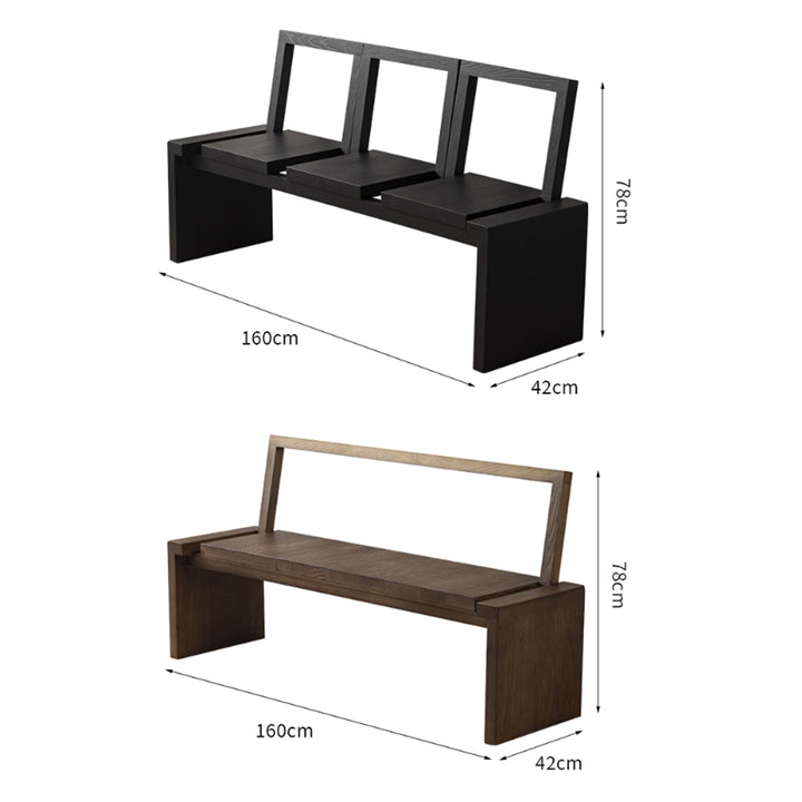 MAS-3345 Masdio Modern Foldable Solid Wood Bench