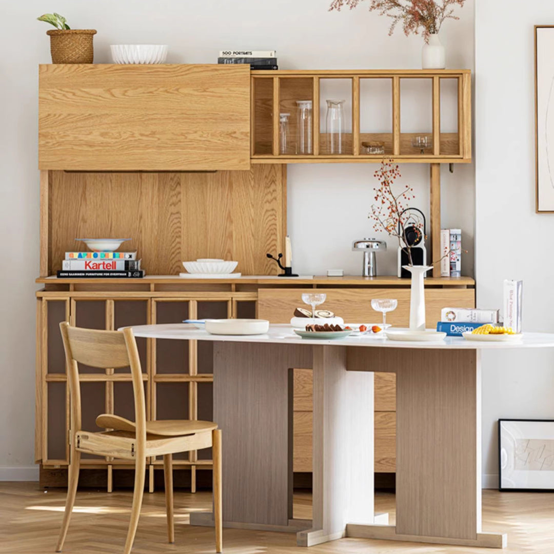 MAS-3351 Masdio Japandi Solid Wood Kitchen Cabinet
