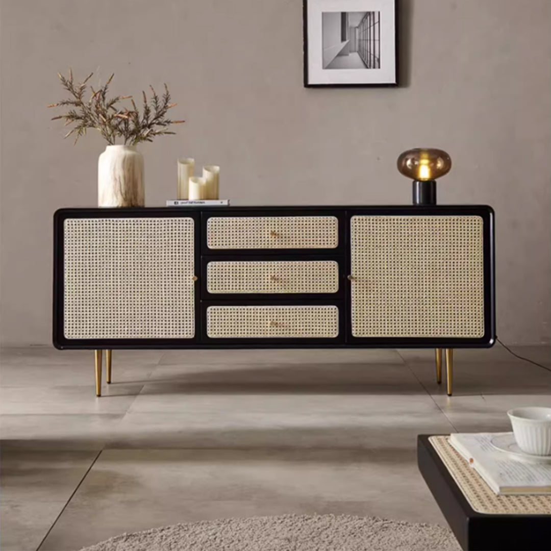 MAS-3351 Masdio Solid Ash Wood Rattan Sideboard