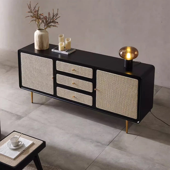MAS-3351 Masdio Solid Ash Wood Rattan Sideboard
