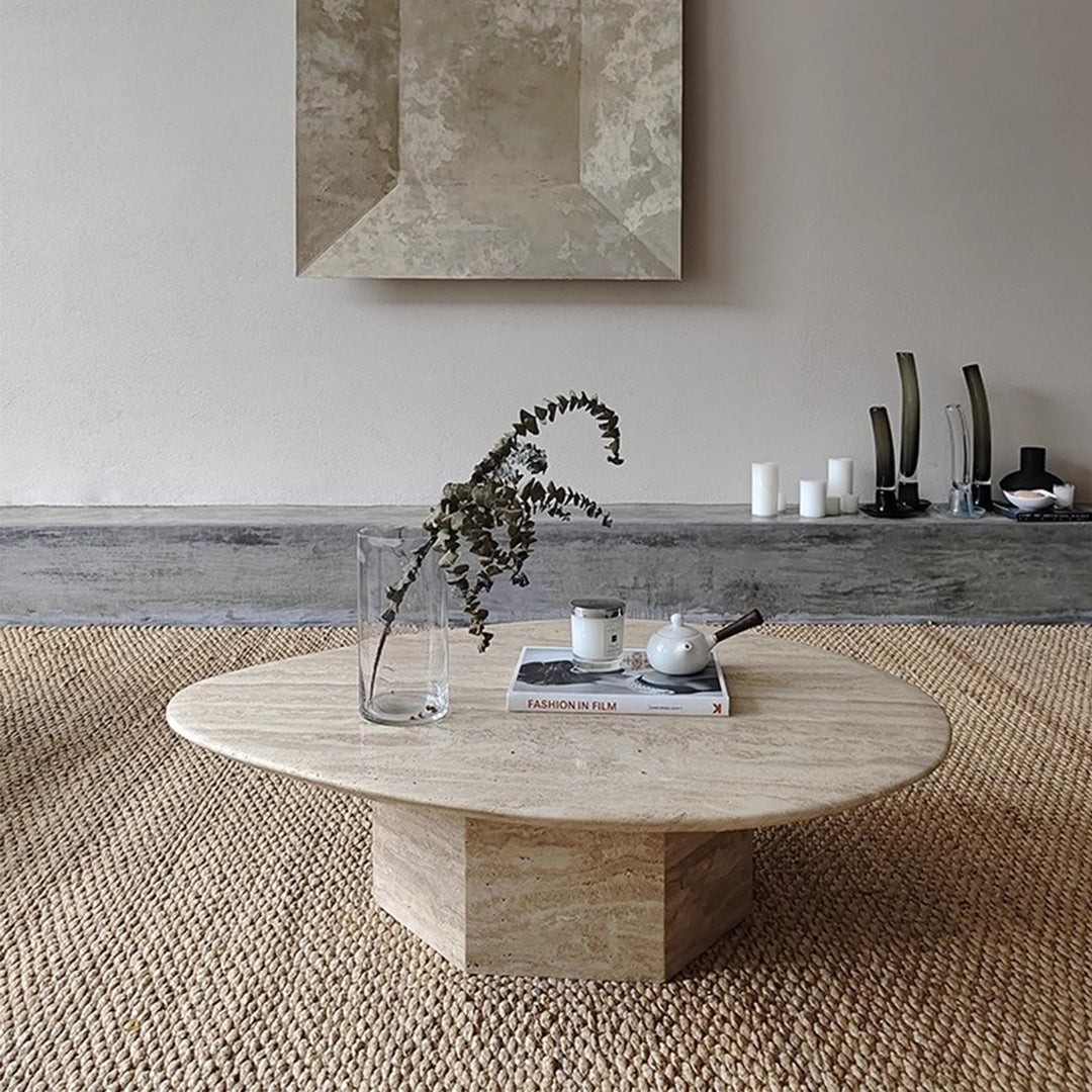 MAS-3353 Masdio Modern Travertine Coffee Table