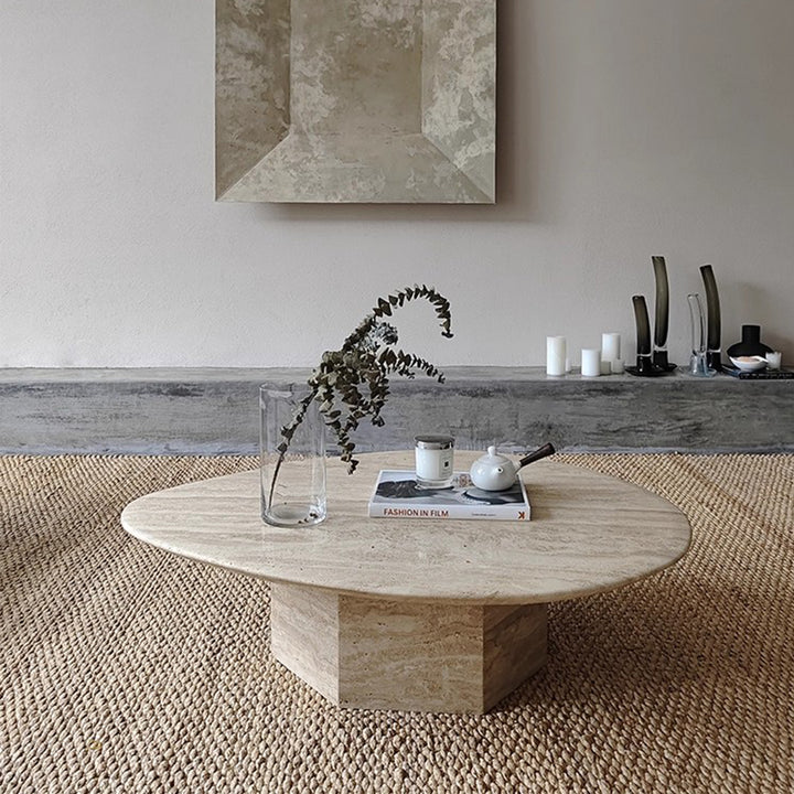 MAS-3353 Masdio Modern Travertine Coffee Table