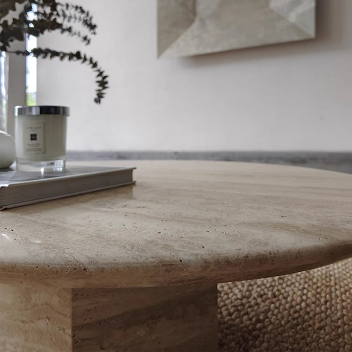 MAS-3353 Masdio Modern Travertine Coffee Table