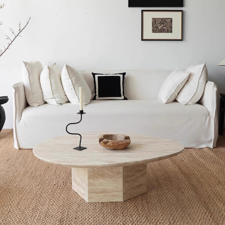 MAS-3353 Masdio Modern Travertine Coffee Table
