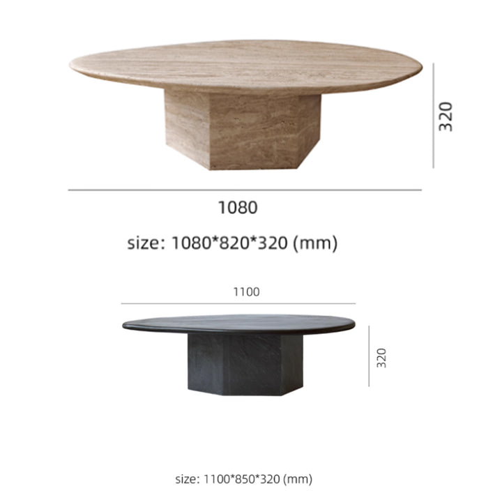 MAS-3353 Masdio Modern Travertine Coffee Table