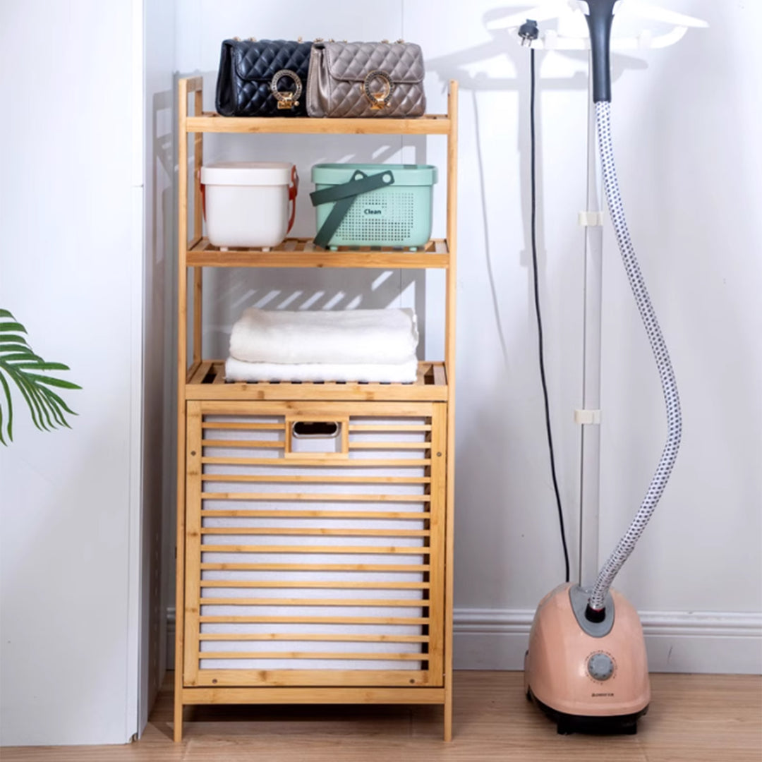 MAS-3362 Masdio Bamboo Storage laundry Basket Rack