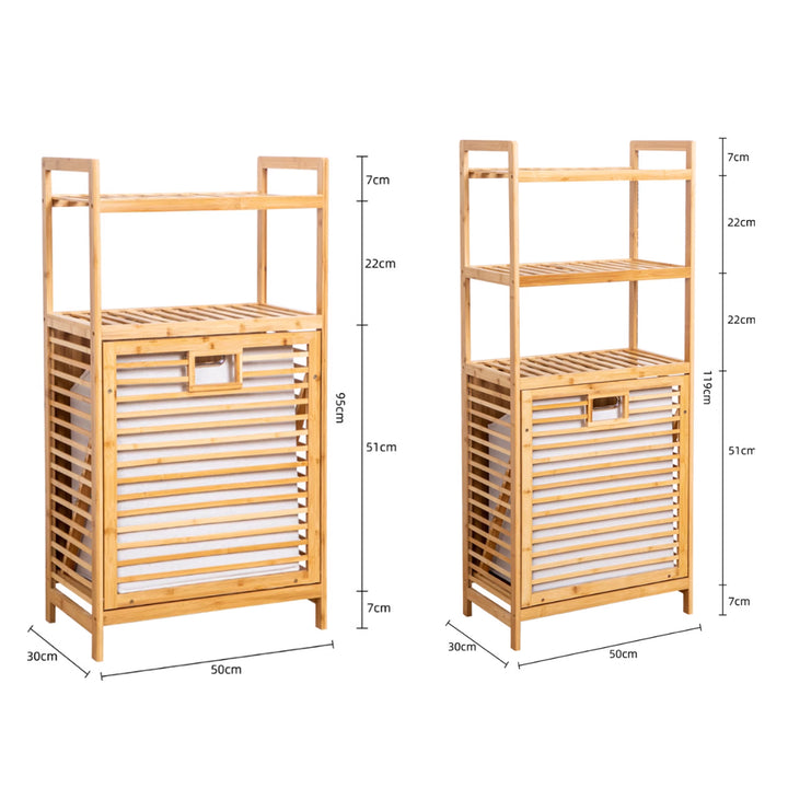 MAS-3362 Masdio Bamboo Storage laundry Basket Rack