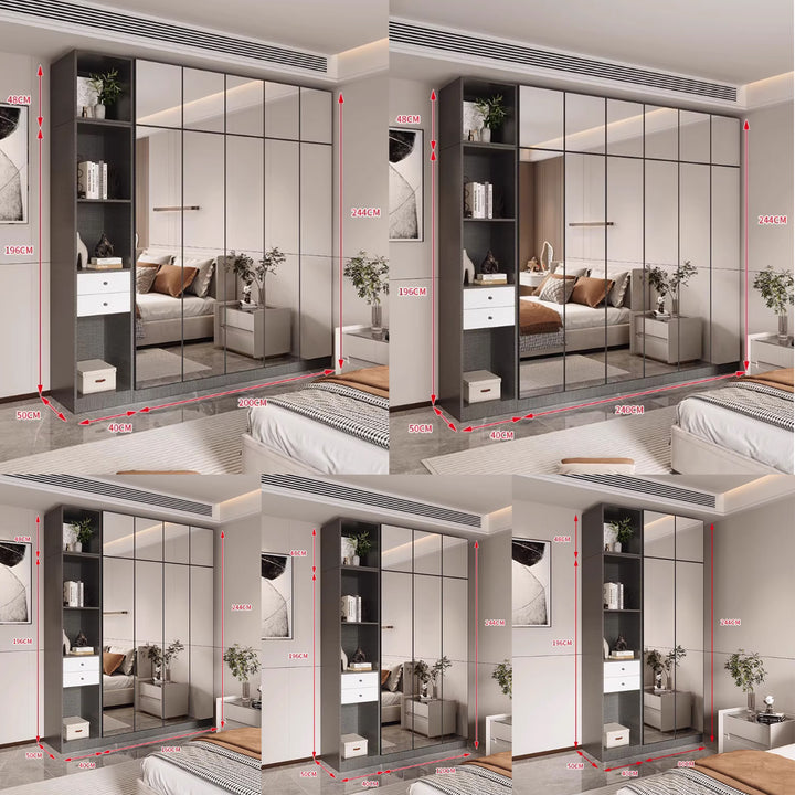 MAS-3362 Masdio Modern Mirrored Wardrobe