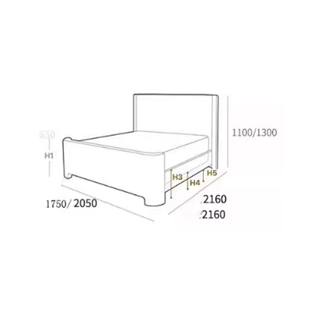 MAS-3363 Masdio Modern Boucle Bedframe
