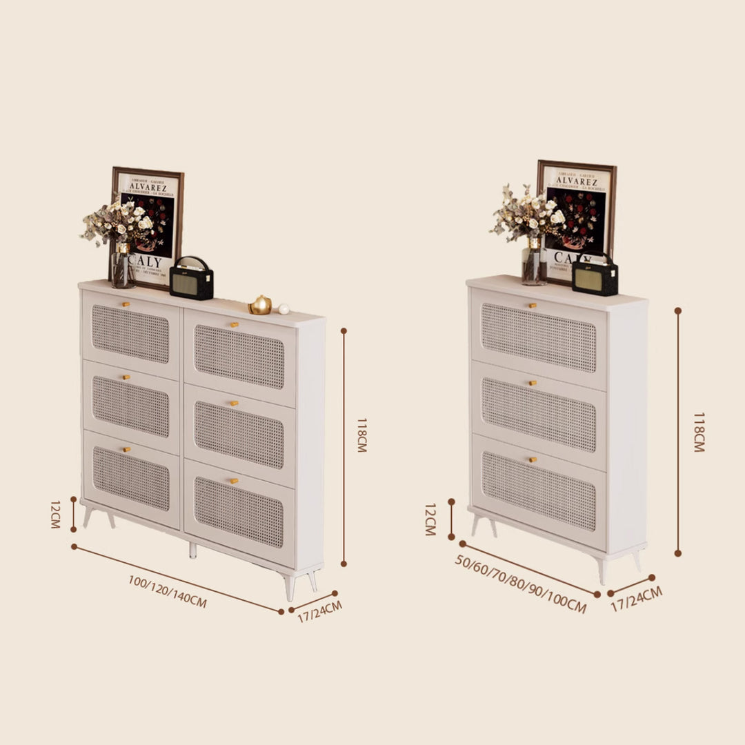 MAS-3367 Masdio Rattan Storage Shoe Cabinet