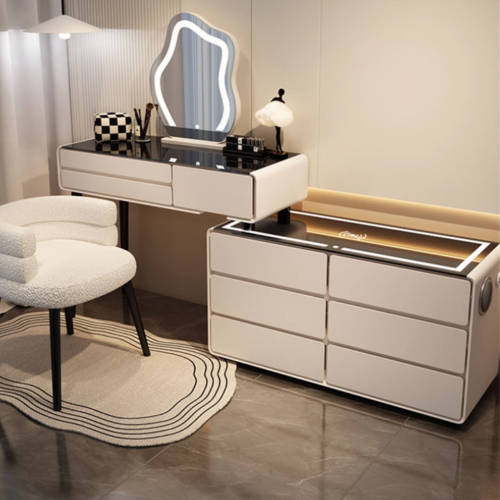 MAS-3373 Masdio LED Mirror Wireless Charging Dressing Table with chair