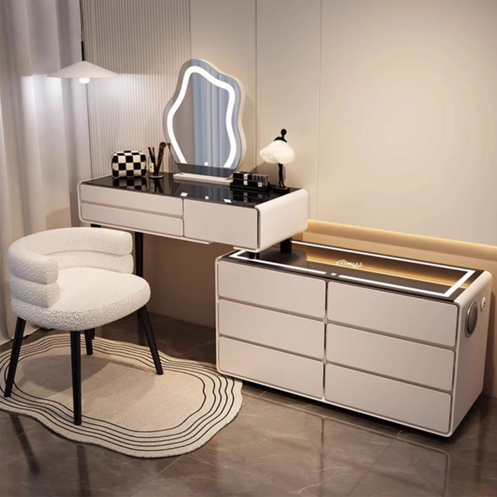 MAS-3373 Masdio LED Mirror Wireless Charging Dressing Table with chair